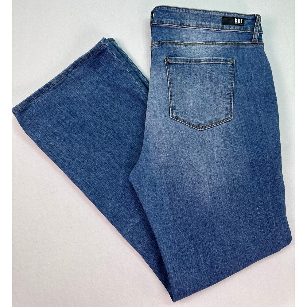 Kut from the Kloth Ana High Rise Fab Ab Flare Jeans Medium Wash Size 18 - Picture 4 of 15